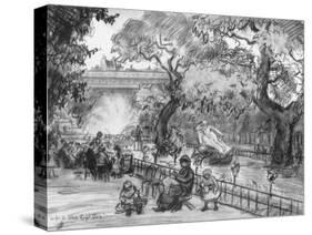 Garden of the Palais-Royal, 1915-Frank Milton Armington-Stretched Canvas