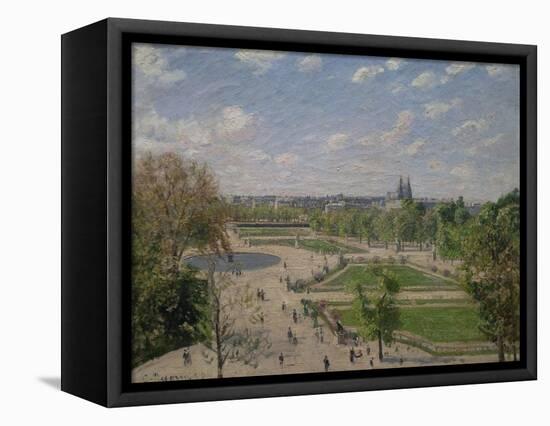 Garden of the Tuileries in the Spring-Camille Pissarro-Framed Stretched Canvas