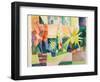 Garden on Lake Thun (Pomegranate Tree and Palm in the Garde), 1914-August Macke-Framed Giclee Print