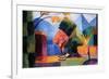 Garden on the Lake of Thun-Auguste Macke-Framed Premium Giclee Print