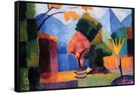 Garden on the Lake of Thun-Auguste Macke-Framed Stretched Canvas