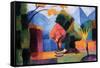 Garden on the Lake of Thun-Auguste Macke-Framed Stretched Canvas