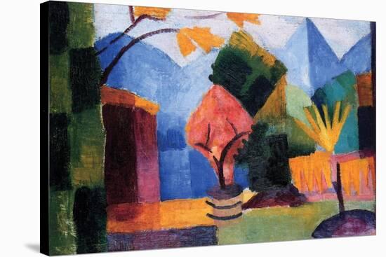 Garden on the Lake of Thun-Auguste Macke-Stretched Canvas