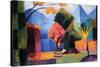 Garden on the Lake of Thun-Auguste Macke-Stretched Canvas