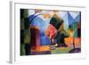 Garden on the Lake of Thun-Auguste Macke-Framed Art Print