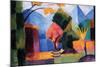 Garden on the Lake of Thun-Auguste Macke-Mounted Art Print