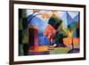 Garden on the Lake of Thun-Auguste Macke-Framed Art Print