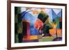 Garden On The Lake of Thun-Auguste Macke-Framed Art Print