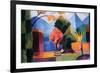 Garden On The Lake of Thun-Auguste Macke-Framed Art Print