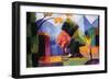 Garden On The Lake of Thun-Auguste Macke-Framed Premium Giclee Print