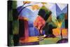 Garden On The Lake of Thun-Auguste Macke-Stretched Canvas