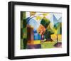 Garden on the Lake-Auguste Macke-Framed Premium Giclee Print