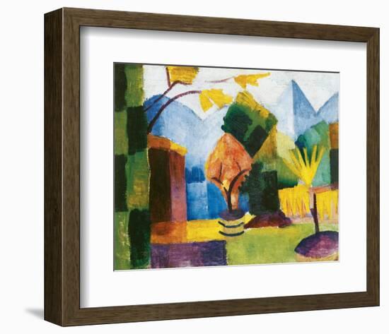 Garden on the Lake-Auguste Macke-Framed Premium Giclee Print