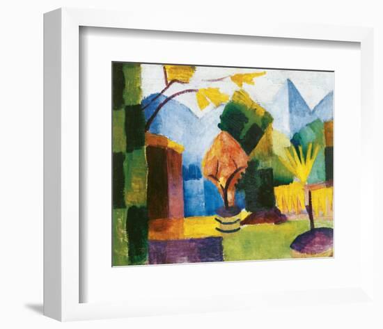 Garden on the Lake-Auguste Macke-Framed Premium Giclee Print