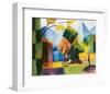 Garden on the Lake-Auguste Macke-Framed Premium Giclee Print