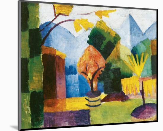 Garden on the Lake-Auguste Macke-Mounted Premium Giclee Print