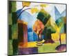 Garden on the Lake-Auguste Macke-Mounted Premium Giclee Print