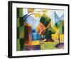 Garden on the Lake-Auguste Macke-Framed Premium Giclee Print