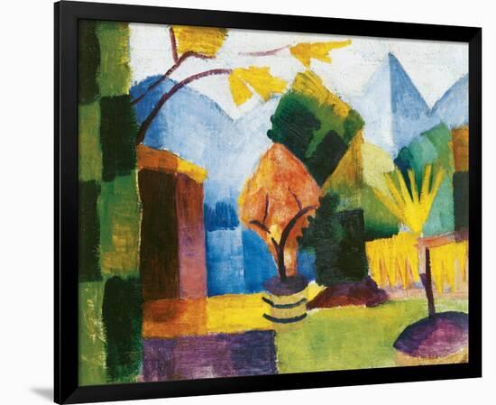 Garden on the Lake-Auguste Macke-Framed Premium Giclee Print