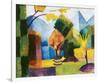 Garden on the Lake-Auguste Macke-Framed Premium Giclee Print