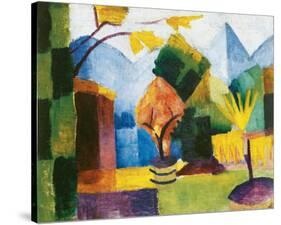 Garden on the Lake-Auguste Macke-Stretched Canvas