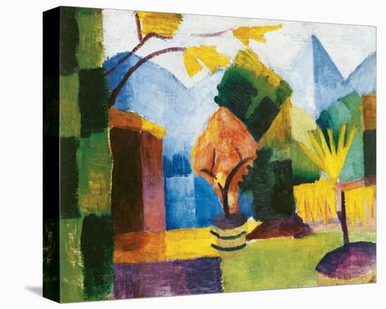 Garden on the Lake-Auguste Macke-Stretched Canvas