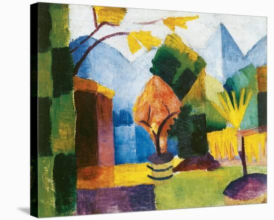 Garden on the Lake-Auguste Macke-Stretched Canvas