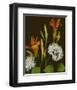 Garden, orange brown Hydrangea-null-Framed Art Print
