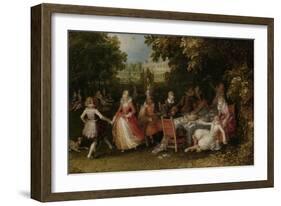 Garden Party (Fete Champetre)-David Vinckboons-Framed Art Print