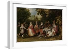 Garden Party (Fete Champetre)-David Vinckboons-Framed Art Print