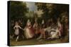 Garden Party (Fete Champetre)-David Vinckboons-Stretched Canvas