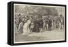 Garden Party Given by the Prince and Princess of Wales at Marlborough House-William Heysham Overend-Framed Stretched Canvas