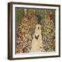 Garden Path with Chickens, 1916, Burned at Schloss Immendorf in 1945-Gustav Klimt-Framed Premium Giclee Print