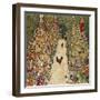 Garden Path with Chickens, 1916, Burned at Schloss Immendorf in 1945-Gustav Klimt-Framed Giclee Print