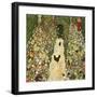 Garden Path with Chickens-Gustav Klimt-Framed Giclee Print