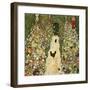 Garden Path with Chickens-Gustav Klimt-Framed Giclee Print