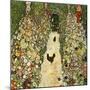 Garden Path with Chickens-Gustav Klimt-Mounted Giclee Print