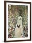 Garden Path with Chickens-Gustav Klimt-Framed Art Print