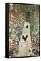 Garden Path with Chickens-Gustav Klimt-Framed Stretched Canvas