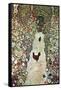 Garden Path with Chickens-Gustav Klimt-Framed Stretched Canvas