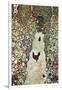 Garden Path with Chickens-Gustav Klimt-Framed Art Print