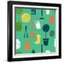 Garden Pattern.-TashaNatasha-Framed Art Print