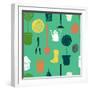 Garden Pattern.-TashaNatasha-Framed Art Print