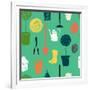 Garden Pattern.-TashaNatasha-Framed Art Print