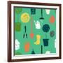 Garden Pattern.-TashaNatasha-Framed Art Print
