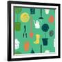 Garden Pattern.-TashaNatasha-Framed Art Print