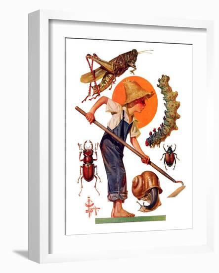 "Garden Pests,"June 4, 1932-Joseph Christian Leyendecker-Framed Giclee Print