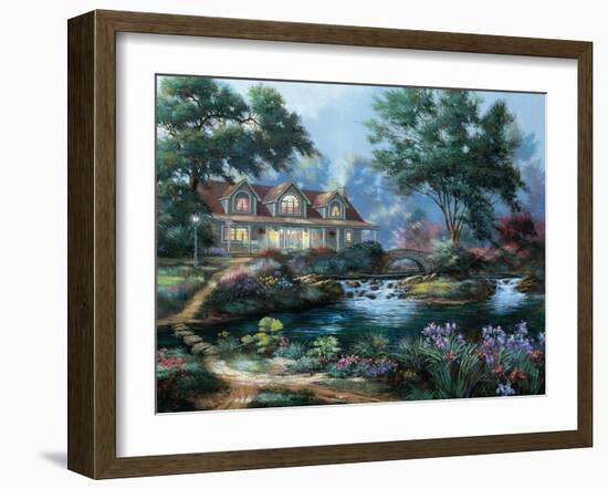 Garden Pond-Nenad Mirkovich-Framed Art Print