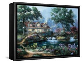 Garden Pond-Nenad Mirkovich-Framed Stretched Canvas