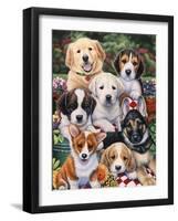 Garden Puppies-Jenny Newland-Framed Giclee Print